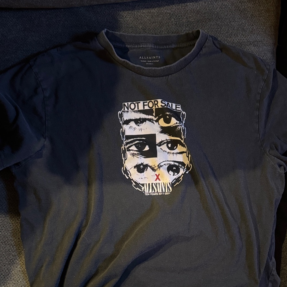 All Saints Black Graphic T-Shirt